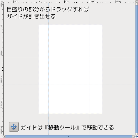 GIMP ガイドの作成