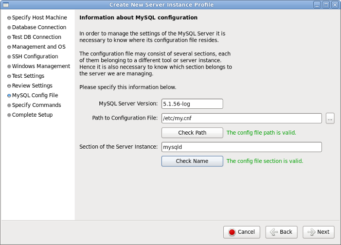 MySQL Workbench サーバーインスタンス追加 MySQL設定